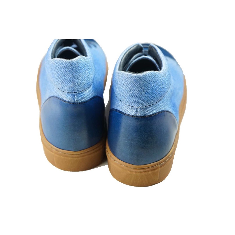 LAST PAIR - NWT KFG Hi Top Calf/Linen Sneaker - Picture 13 of 14